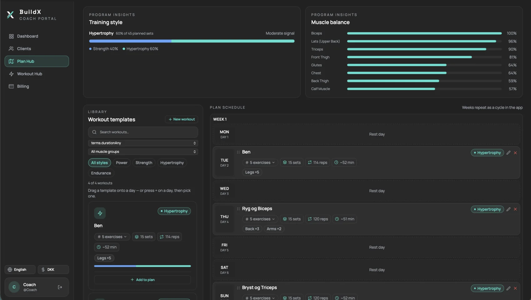 BuildX Coach: build the plan, see the balance