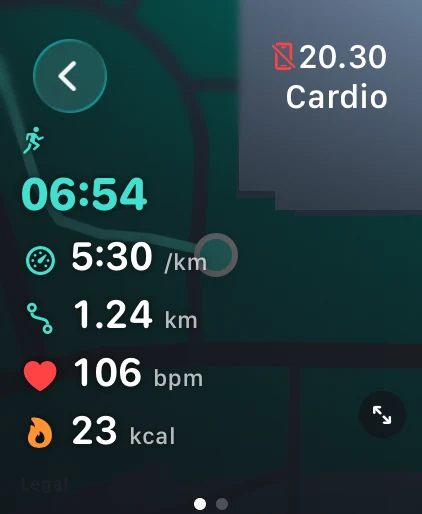 Recording a run on Apple Watch