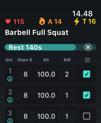 Logging squats on Apple Watch